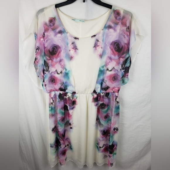 Maurices Ivory Multicolored Sleeveless Dress Sz XL - Picture 3 of 9